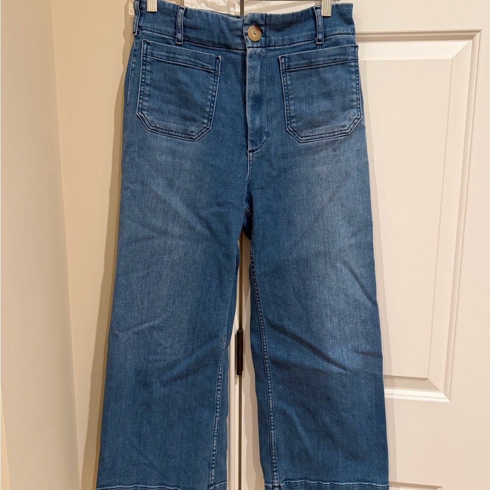 Maeve The Colette Denim High-Rise Cropped Wide-Leg Jeans - Picture 2 of 4